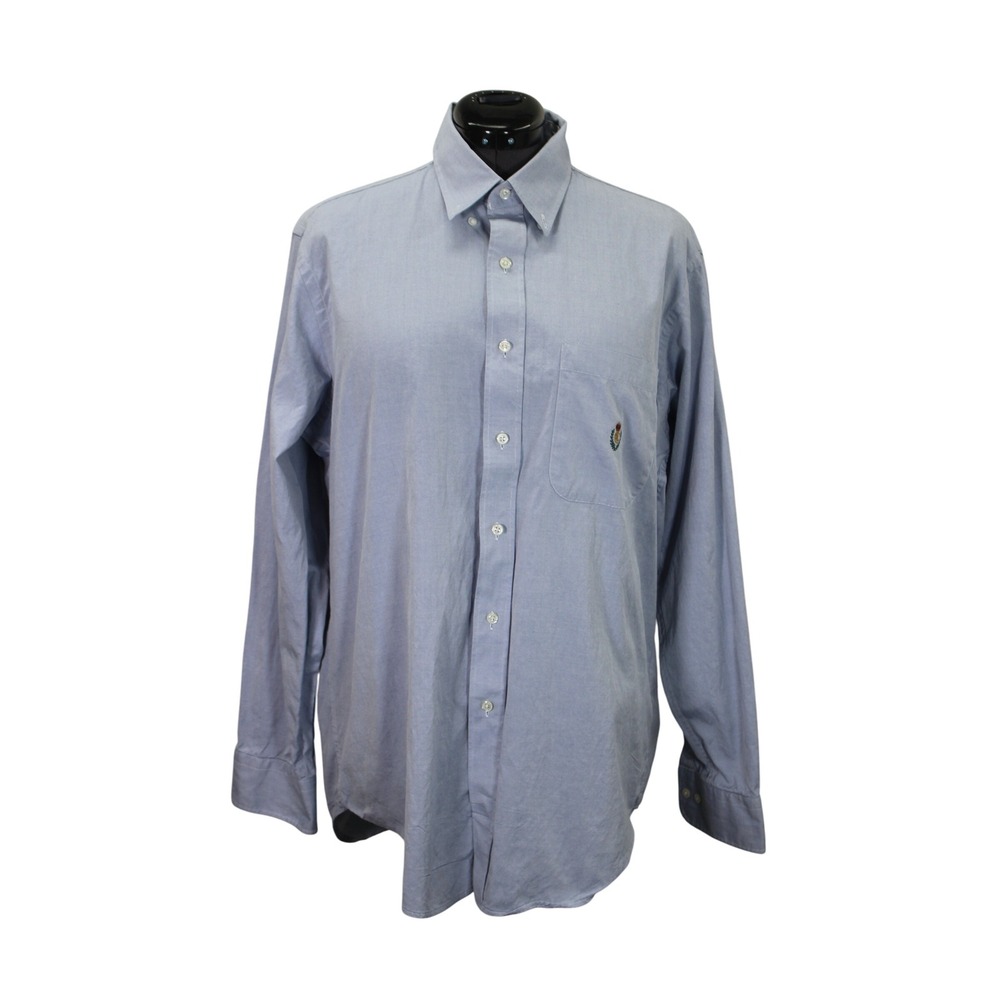 Chaps Ralph Lauren Vintage‎ Crest Button Down Dress Shirt Men's 34/35